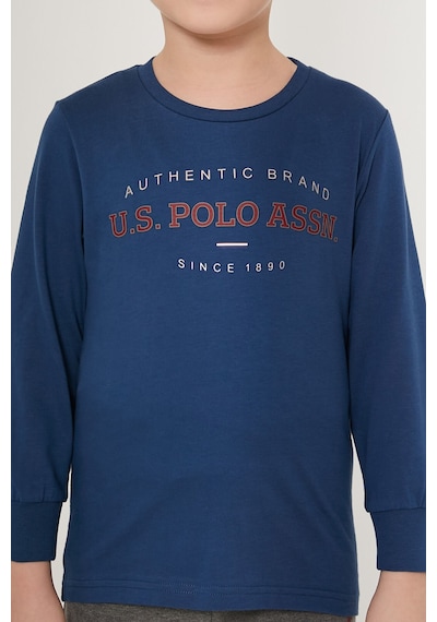 U.s. Polo Assn Shine 1890 Koyu Indigo Erkek Çocuk Uzun Kol Pijama Takım Koyu İndigo