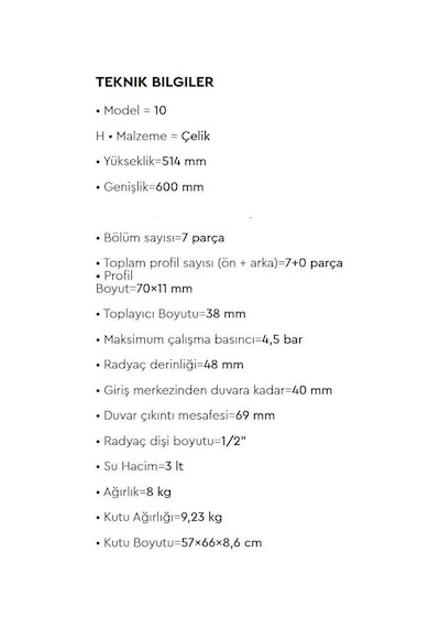 Radiva - Tip 10h Dekoratif Radyatör 514x600 Kırmızı  - 210h05140600x1xs-