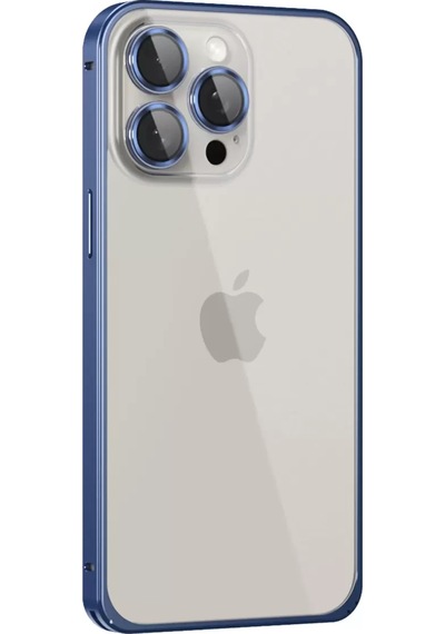 Joko Apple İphone 15 Pro Max Metal Bumper Mat Kapak - Lacivert