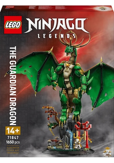LEGO® NINJAGO® Muhafız Ejderha 71847 - 14 Yaş ve Üzeri için Usta Wu Minifigürü İçeren Yaratıcı Oyuncak Yapım Seti (1650 Parça)