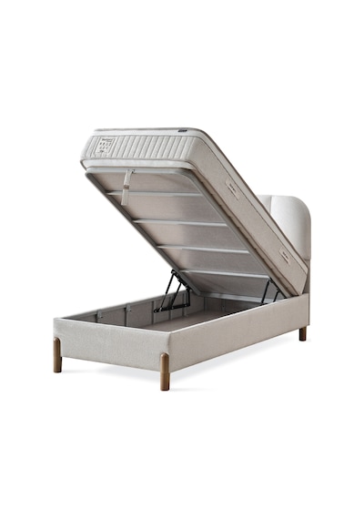 Bohem Prime Tek Kişilik Uyku Seti Pocket Yaylı Yatak, Sandıklı Baza, Başlık 3 Lü Set 90 x 190