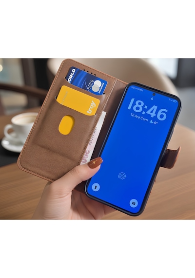 Samsung Uyumlu Galaxy A36 Kılıf Kapaklı Ve Cüzdanlı Stand Olabilen Deri Kılıf