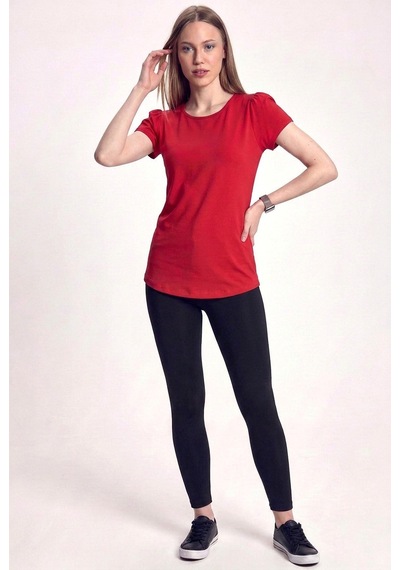 Scorp Bloom Ruched Kadın Spor Tişört Kırmızı Standart