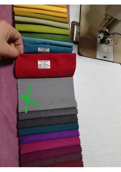 Gri Pilesiz Ekstraforlu Düz Dikim Fon Perde Tek Kanat 12488 Lntgridz, 200 X 250 Çok Renkli