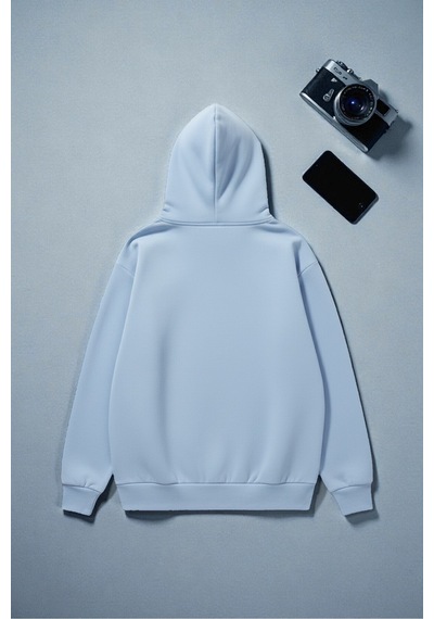 Uyguntarz Boğa Tasarım Baskılı Unisex Oversize Sweatshirt Bebek Mavisi