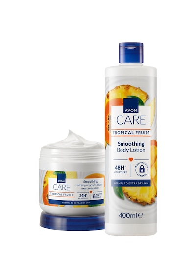 Avon Ananas, Mango Ve Papaya Özlü Çok Amaçlı Krem Ve Vücut Losyonu Paketi