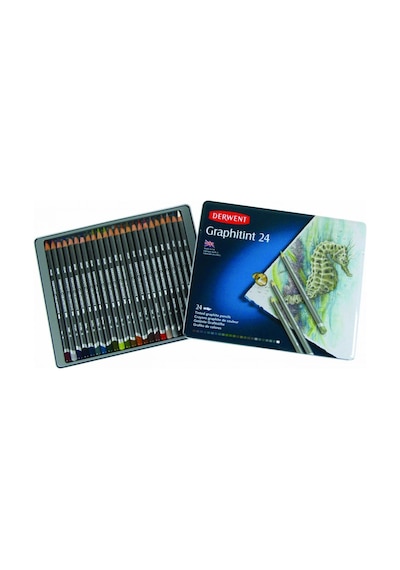 Derwent Graphitint Suda Çözünebilen Renkli Çizim Kalem Seti Tenek N11.109