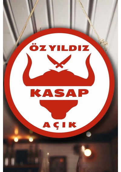 Kişiye Özel Kasap Dükkanı Açık Kapalı Kapı Süsü, İsme Özel Et Market Tabelası, Kasap Dekorasyonu