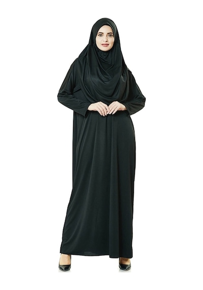 Tek Parça Namaz Elbisesi - Siyah - 5015