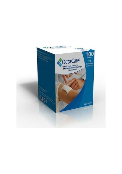 Octacare Steril Gaz Kompres/Gazlı Bez/Spanç 7.5 x 7.5 CM - 100 Adet