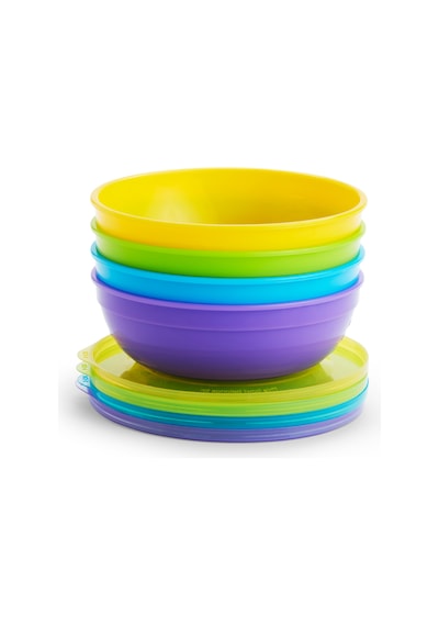 Munchkin Love A Bowls Kaşık & Tabak Seti 4+ Ay Çok Renkli 4'lü Çok Renkli
