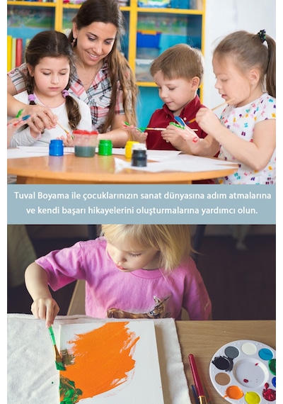 Sevimli Kabak Evi Çocuk Eğitici Tuval Boyama Hobi Seti