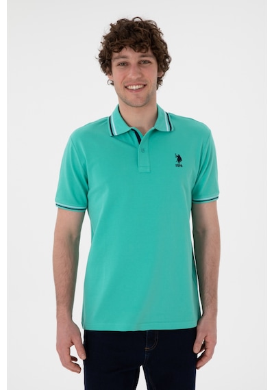 U.S. Polo Assn. Erkek Regular Fit Polo Yaka Mint Basic Tişört 50306011-VR090