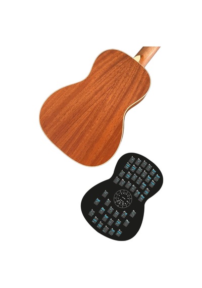 Beyaz Gitar Akor Cetveli Tablosu Stickerı Etiketi (2-4) (3-4) (4-4)