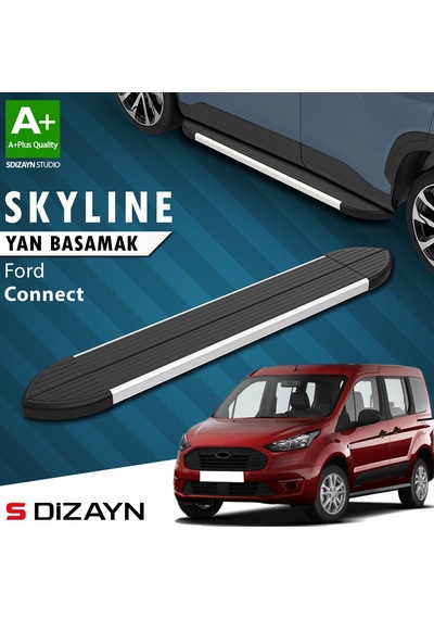 S-dizayn Ford Connect 3 Skyline Aluminyum Yan Basamak 193 Cm 2023 Üzeri A+ Kalite
