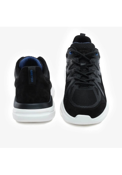 Greyder 18400 Siyah Hakiki Deri Erkek Sneaker Spor Ayakkabı Siyah
