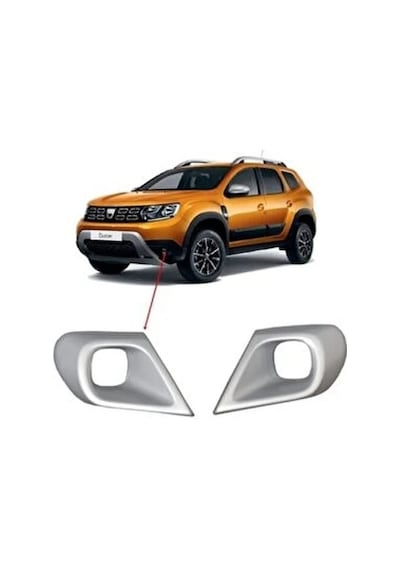 Dacıa Duster 2018 2022 Sis Kaplaması Gri 2 Parça Abs