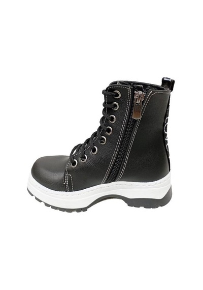 Fix Kids 9603 Deri Fashion Kız Çocuk Bot Siyah