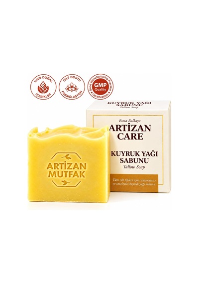 Artizan Care Kuyruk Yağı Sabunu 110 G El Yapımı Doğal Sabun Doğal Gliserin İçeren Saç, Yüz Ve V
