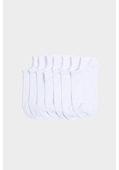 Defacto Erkek Dikişsiz 7li Sneaker Çorap H5638axnswt1 Beyaz-wt1