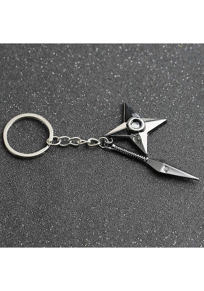 Anime Naruto Kuno Ve Shuriken Weopons Anahtarlık