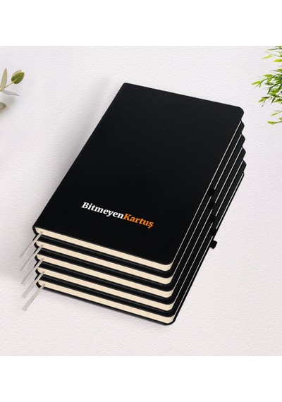 Firmanıza Özel 10 Adet Logolu Siyah Defter
