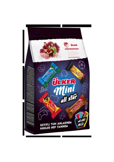 Ülker Karma Mini Paket 91 G - Çikolata Kaplama Çeşitleri 2'li Ekonomik Paket - 2 Adet Tarı