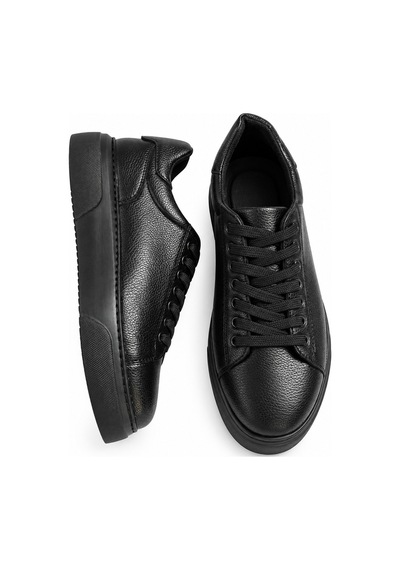 Yalçın Erkek Casual Bağcıklı Ortopedik Rahat Kaymaz Taban Sneaker Ayakkabı Siyah - 940118026 Siyah