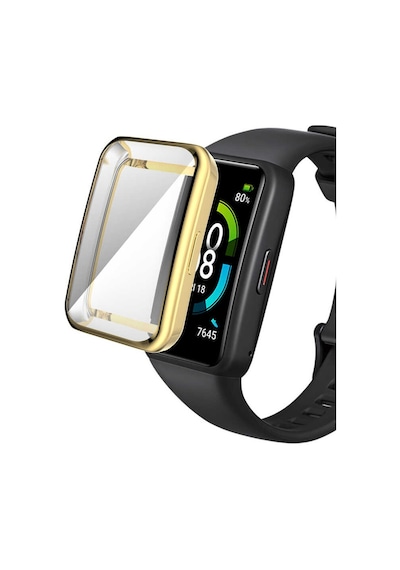 Lexroo Huawei Band 7 Watch Gard 09 Koruyucu Silikon - Gold