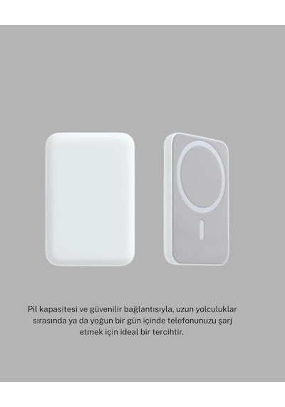 Znv Zenvia Mey İthalat Magsafe 15w Kablosuz Hızlı Şarj, Lightning Girişli Taşınabilir Batarya Znv2025 Cmn