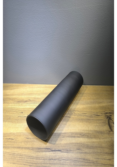Silindir Cam Vazo Mat Seri 27 Cm Yükseklik 7.5 Genişlik Yeni Model Seri Siyah