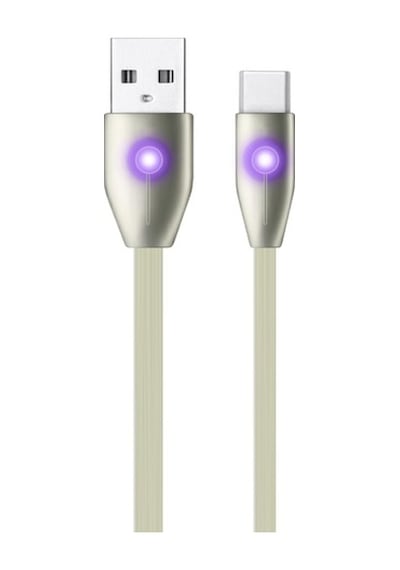 Linktech K486 Type-C Led Işıklı 1.2Mt Yassı Şarj Ve Data Kablosu (402787993)