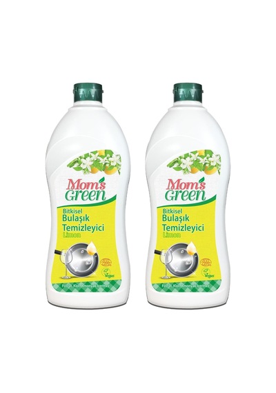 Mom's Green 2'li Set Bitkisel Elde Bulaşık Deterjanı Limon Eco 750 Ml X 2 Adet
