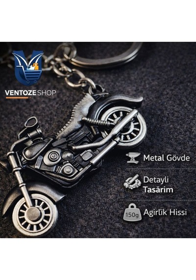 Metal Motor Anahtarlık Retro Tasarım Metal Keychain
