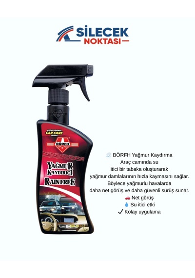 Börfh Araç Bakım Seti Yağmur Kaydırıcı 500ml