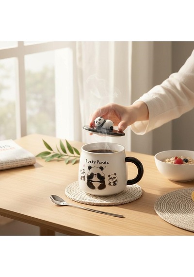 3d Kabartmalı 400ml Sevimli Panda Kupa Bardak Diğer
