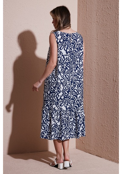 Fashion Friends Bayan Elbise 25y0458k1 Mavi Mavi