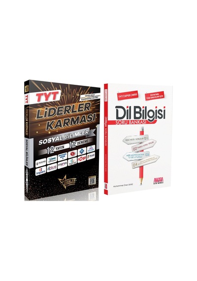 Liderler Karması Tyt Sosyal Bilimler 12 Yayın 12 Deneme Ve Akm Dil Bilgisi Soru Bankası Seti 2 Kitap