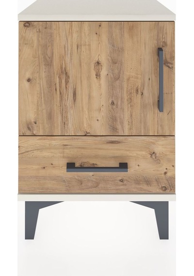 Arges Komodin 2 Raflı Tek Kapaklı 44x30x64 Aytaşı-çam Aytaşı