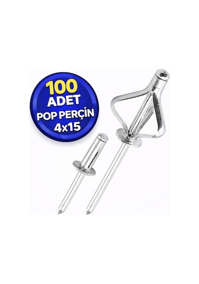 4x15 Alüminyum Pop Perçin 100 Adet Dayanıklı Kör Perçin 1