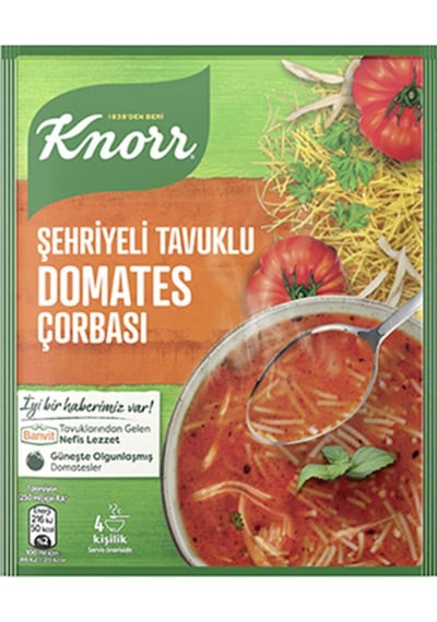 Şehriyeli Tavuklu Hazır Domates Çorbası 67 G X4 Adet