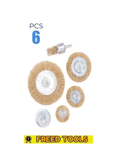 Pimli Tel Matkap Fırça 6 Parça Set