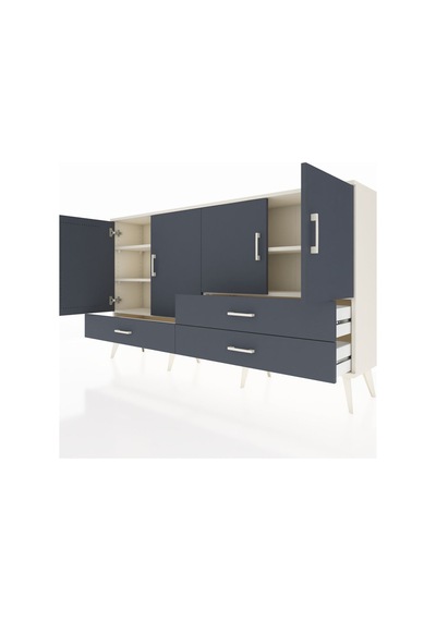Arges Konsol 5 Raflı 3 Çekmeceli 4 Kapaklı 176x30x99 Aytaşı-antra Aytaşı-antrasit Arges Konsol 5 Raflı 3 Çekmeceli 4 Kapaklı 176x30x99 Aytaşı-antra Aytaşı-antrasit