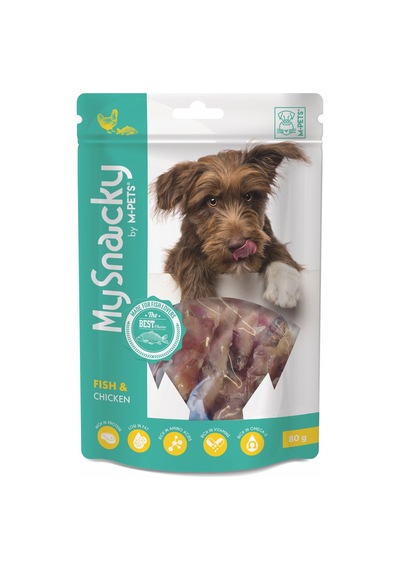 M-pets My Snacky Fish & Chicken Balıklı Tavuklu Köpek Ödülü 80 Gr