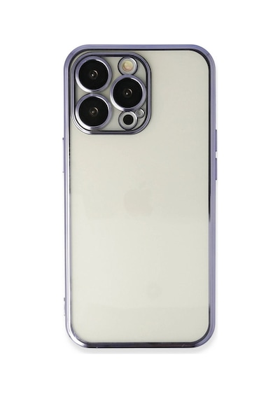 Apple İphone 14 Pro Kılıf Razer Lensli Silikon - Mor Çok Renkli
