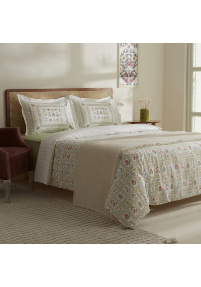 Karaca Home Arty %100 Pamuk Çift Kişilik Nevresim Battaniye Takımı Renkli