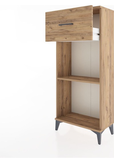 Hyperion Dolap Tek Raflı Tek Çekmeceli 60x44x134 Çam-çam Atlas Çam