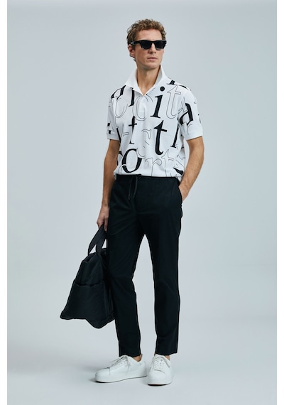 Lufian 111040219 Dıamond Smart Erkek Polo Tişört Erkek T-shirt Beyaz