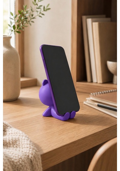 Ayıcık Figürlü Mortelefon Tutucu Stand Masaüstü Dekoratif Telefon Desteği Sevimli