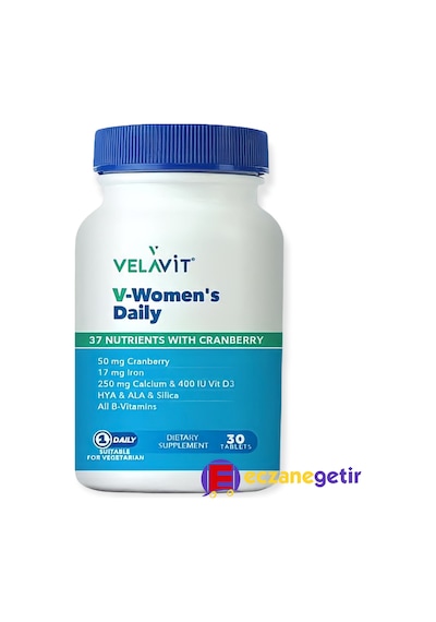 Velavit V-Womens Daily Takviye Edici Gıda 30   Tablet